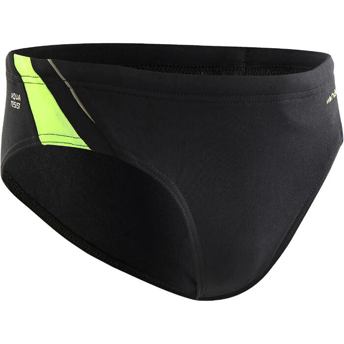 男童游泳三角裤 900 yoke - 黑色/绿色/蓝色